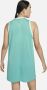 Jordan Mesh Crew Neck Mouwloze Jurk Green Dames - Thumbnail 2