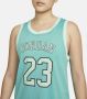 Jordan Mesh Crew Neck Mouwloze Jurk Green Dames - Thumbnail 3