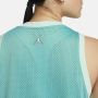 Jordan Mesh Crew Neck Mouwloze Jurk Green Dames - Thumbnail 4