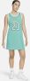 Jordan Mesh Crew Neck Mouwloze Jurk Green Dames - Thumbnail 5