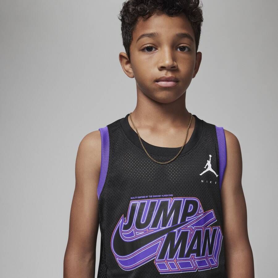 Jordan Jumpman x Nike Stacked Jersey kindertop Zwart