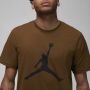 Jordan Jumpman Crew T-Shirt Licht Olijf Zwart Brown Dames - Thumbnail 2