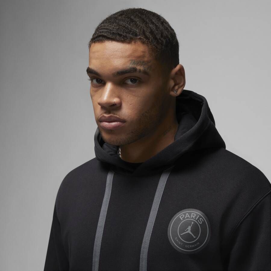 Nike Paris Saint-Germain Fleecehoodie voor heren Zwart