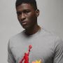Jordan Grafische Tee Carbon Heather T-Shirt Gray Heren - Thumbnail 2