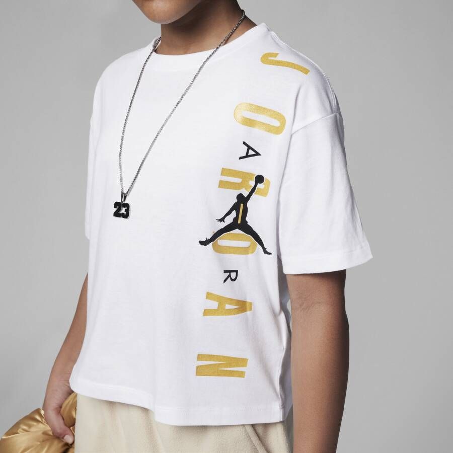 Jordan 'Time To Shine' Tee T-shirt voor kids Wit