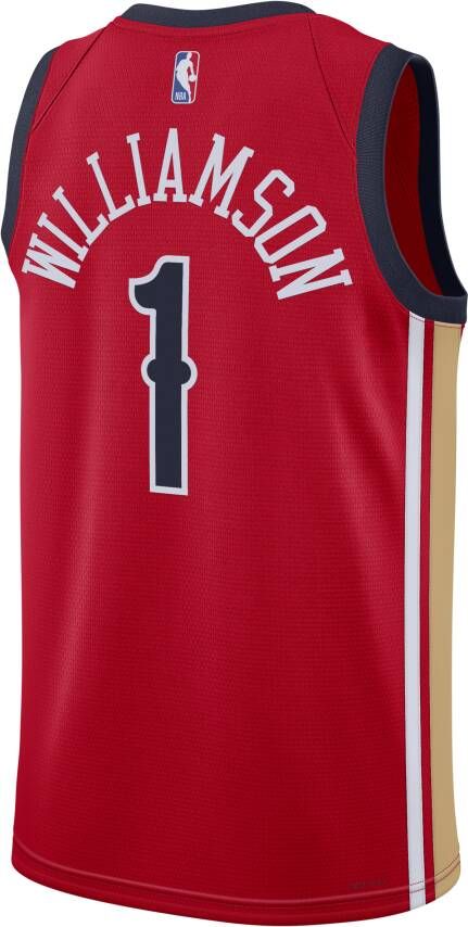Jordan Zion Williamson New Orleans Pelicans 2023 24 Statement Edition Swingman NBA-jersey met Dri-FIT Rood