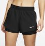 Nike 10K 2-in-1 hardloopshorts voor dames Zwart - Thumbnail 4