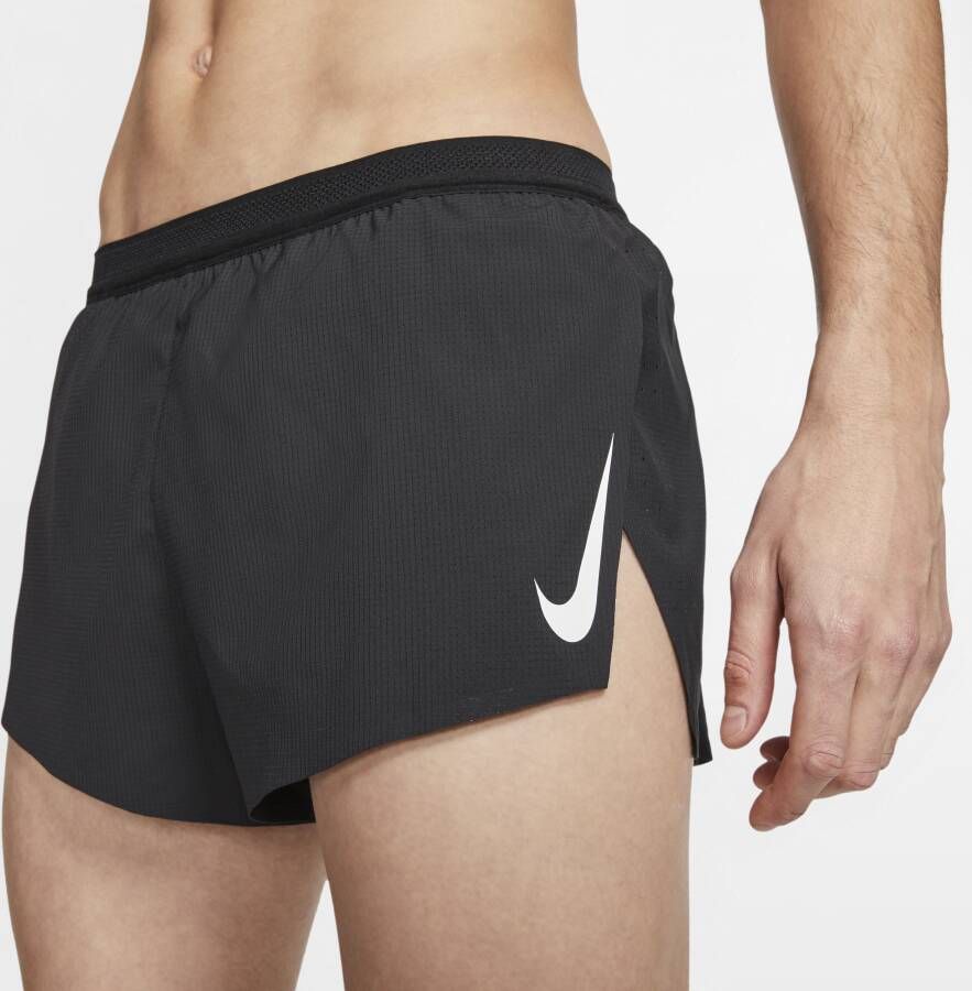 Nike AeroSwift Racingshorts met binnenbroek voor heren (5 cm) Zwart