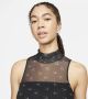 Nike Air Bodysuit met print en opstaande kraag voor dames Zwart - Thumbnail 3