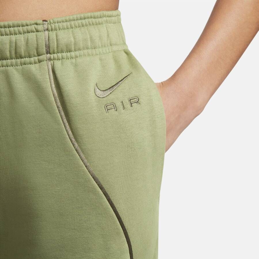 Nike Air Fleece joggingbroek met halfhoge taille voor dames Groen