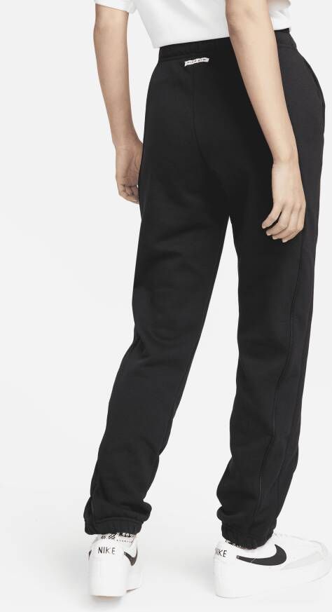 Nike Air Fleece joggingbroek met halfhoge taille voor dames Zwart