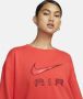 Nike Air Fleece sweatshirt met ronde hals voor dames Rood - Thumbnail 3