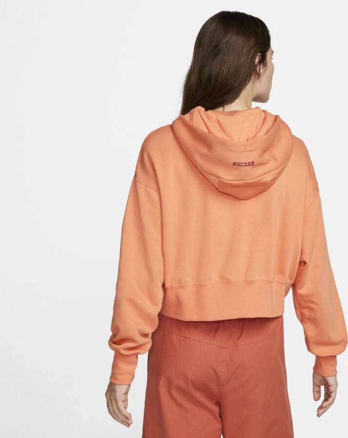 Nike Air Fleecehoodie met rits voor dames Oranje