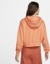 Nike Air Fleecehoodie met rits voor dames Oranje - Thumbnail 2