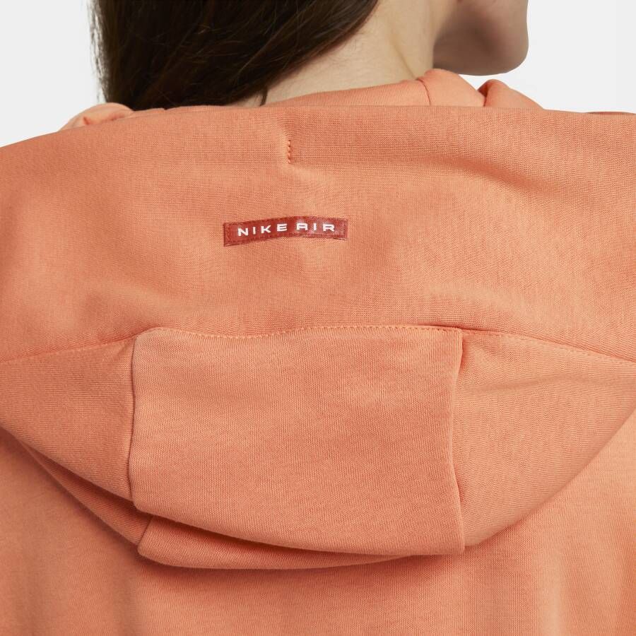 Nike Air Fleecehoodie met rits voor dames Oranje