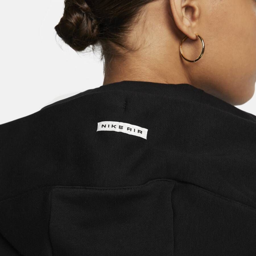 Nike Air Fleecehoodie met rits voor dames Zwart