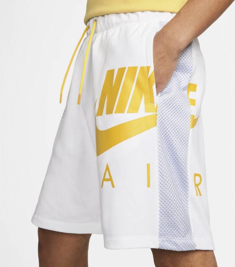 Nike Air Herenshorts van sweatstof Wit