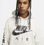 Nike Air Hoodie van geborstelde fleece voor heren Grijs - Thumbnail 3