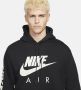 Nike Air Hoodie van geborstelde fleece voor heren Zwart - Thumbnail 3