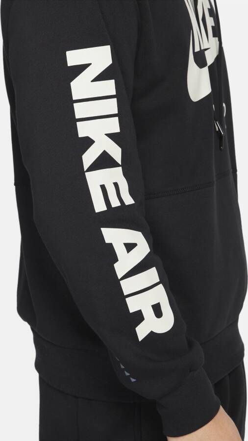 Nike Air Hoodie van geborstelde fleece voor heren Zwart