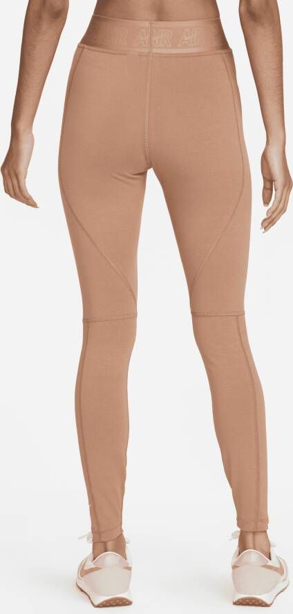 Nike Air Legging met hoge taille en graphic voor dames Bruin