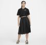 Nike Zwart Wit Air Pique Crop Polo Black Dames - Thumbnail 4