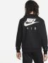 Nike Air Shirt met ronde hals van geborstelde fleece voor heren Zwart - Thumbnail 2