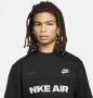 Nike Air Shirt met ronde hals van geborstelde fleece voor heren Zwart - Thumbnail 3