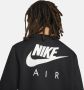 Nike Air Shirt met ronde hals van geborstelde fleece voor heren Zwart - Thumbnail 4