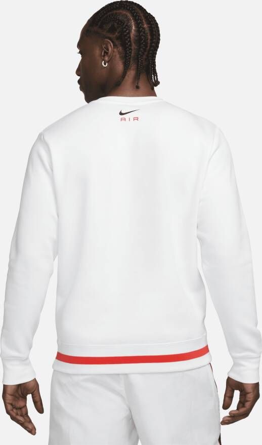 Nike Air sweatshirt van fleece met ronde hals voor heren Wit