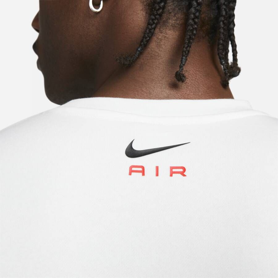 Nike Air sweatshirt van fleece met ronde hals voor heren Wit