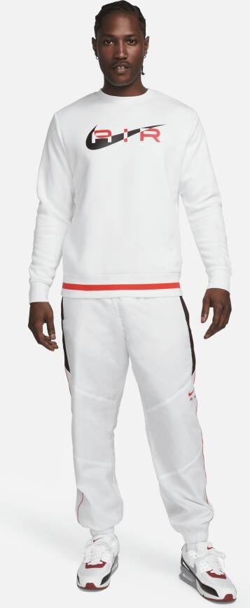 Nike Air sweatshirt van fleece met ronde hals voor heren Wit