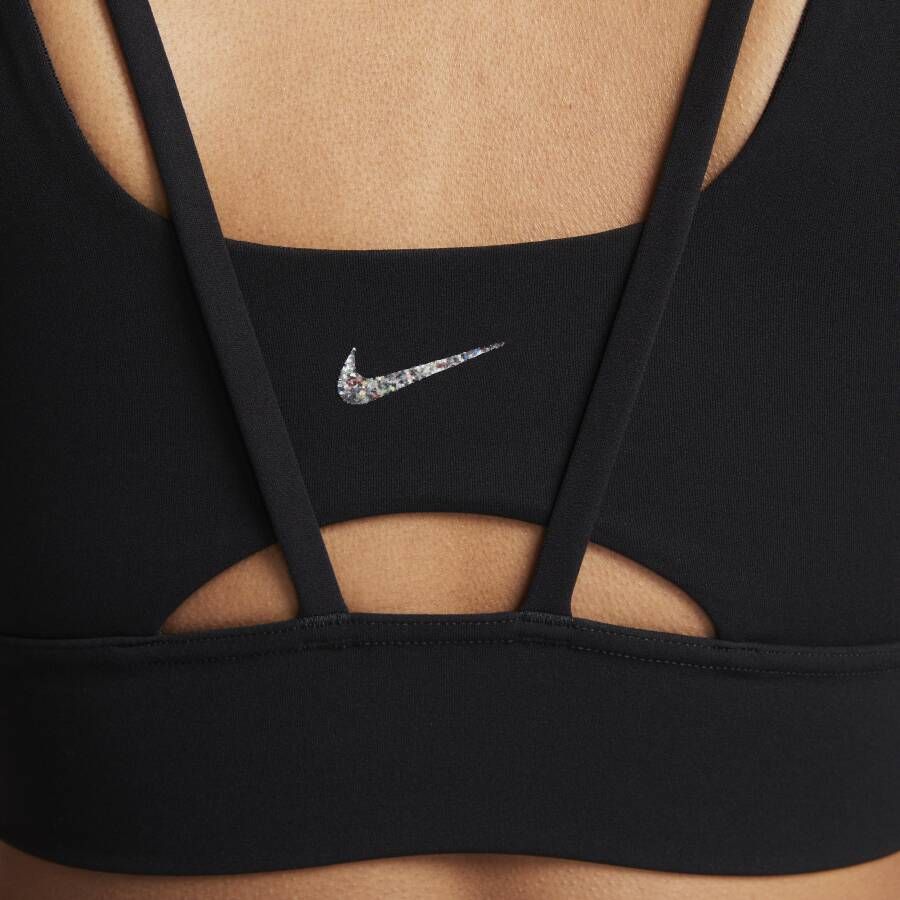Nike Zenvy lange sport-bh met vulling en medium ondersteuning Zwart