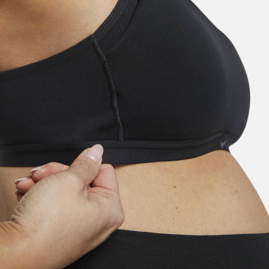 Nike Alate (M) sport-bh voor borstvoeding met lichte ondersteuning en lichte voering (zwangerschapskleding) Zwart
