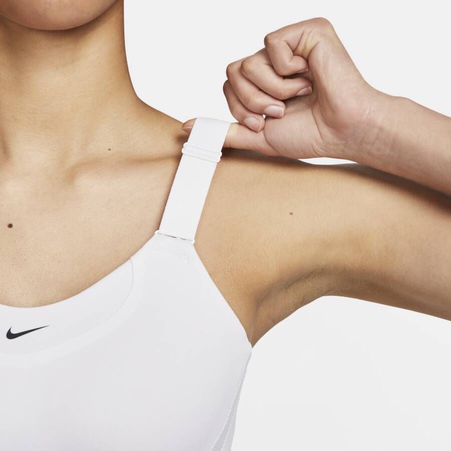 Nike Alpha Padded verstelbare sport-bh complete ondersteuning Wit