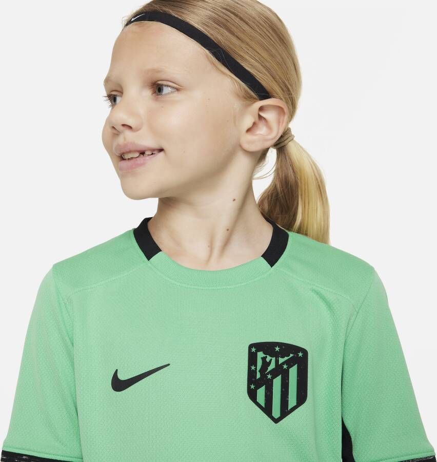 Nike Atlético Madrid 2023 24 Stadium Derde Dri-FIT voetbalshirt voor kids Groen
