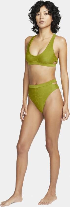 Nike bikinitop met uitsneden Groen