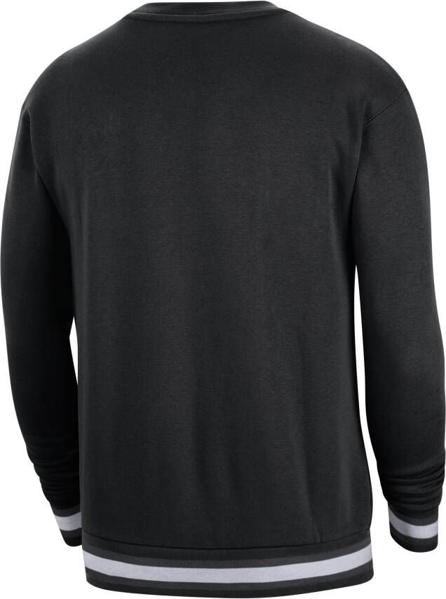 Nike Brooklyn Nets Courtside NBA-sweatshirt van fleece voor heren Zwart