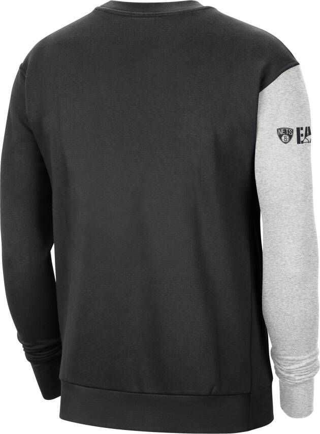 Nike Brooklyn Nets Courtside NBA-sweatshirt van fleece voor heren Zwart