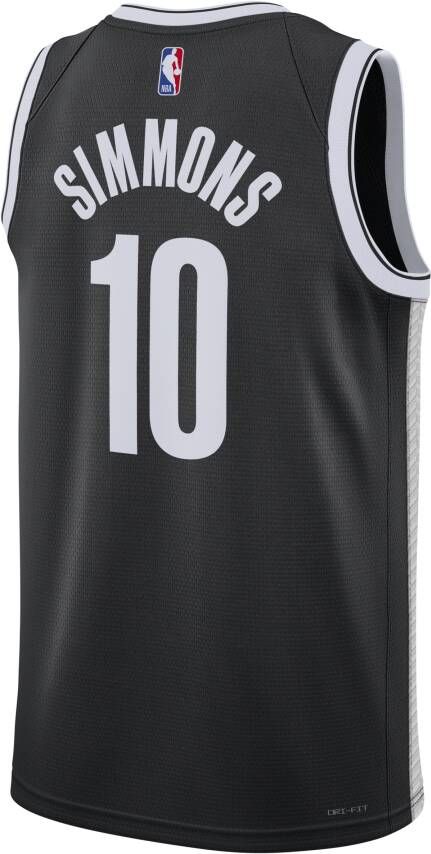 Nike Brooklyn Nets Icon Edition 2022 23 Dri-FIT Swingman NBA-jersey voor heren Zwart - Foto 2