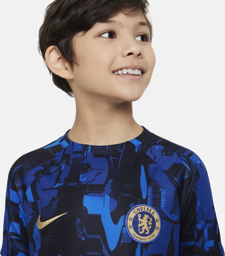 Nike Chelsea FC Academy Pro warming-uptop met Dri-FIT voor kids Blauw