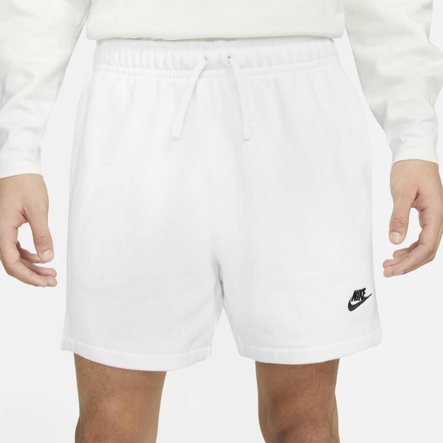 Nike Club Fleece flowshorts van sweatstof voor heren Wit