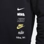 Nike Club Fleece+ Geborstelde herentop met ronde hals Zwart - Thumbnail 6