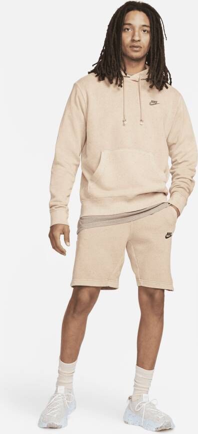 Nike Club Fleece Hoodie voor heren Bruin
