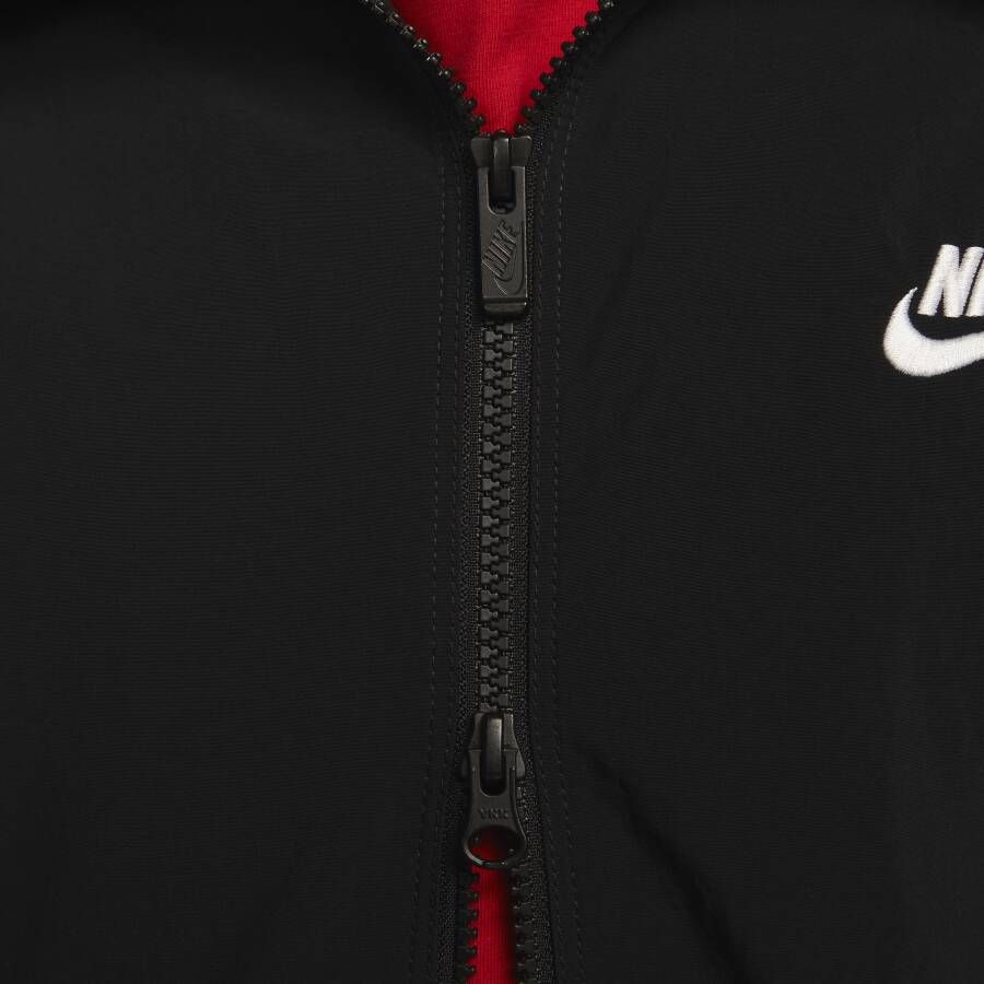 Nike Club geweven herenjack met rits Zwart
