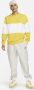 Nike Club herenshirt van sweatstof met kleurblokken en ronde hals Geel - Thumbnail 5
