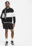 Nike Club herenshirt van sweatstof met kleurblokken en ronde hals Zwart - Thumbnail 4