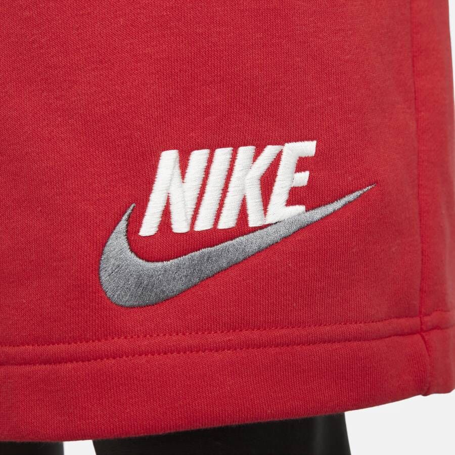 Nike Club herenshorts van sweatstof Rood