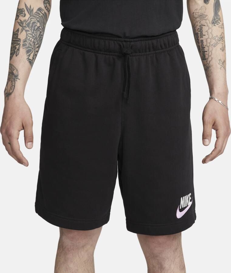 Nike Club herenshorts van sweatstof Zwart
