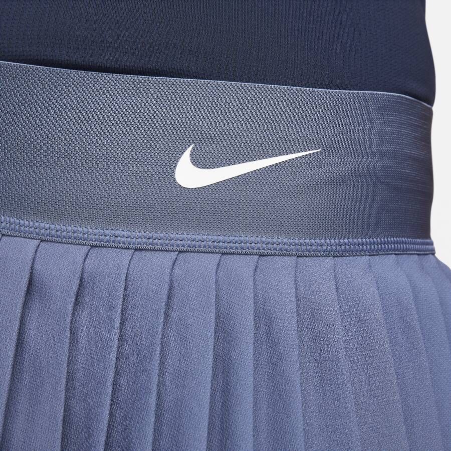 Nike Court Dri-FIT Advantage Tennisrok met plooien Blauw